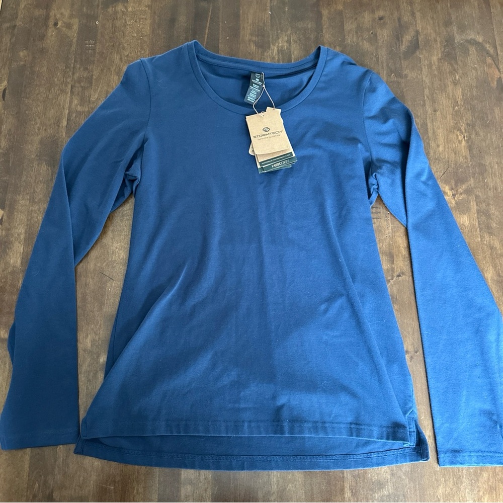 New Stormtech Shirt‎ Size M Womens Blue Performance Sustainable Outdoor